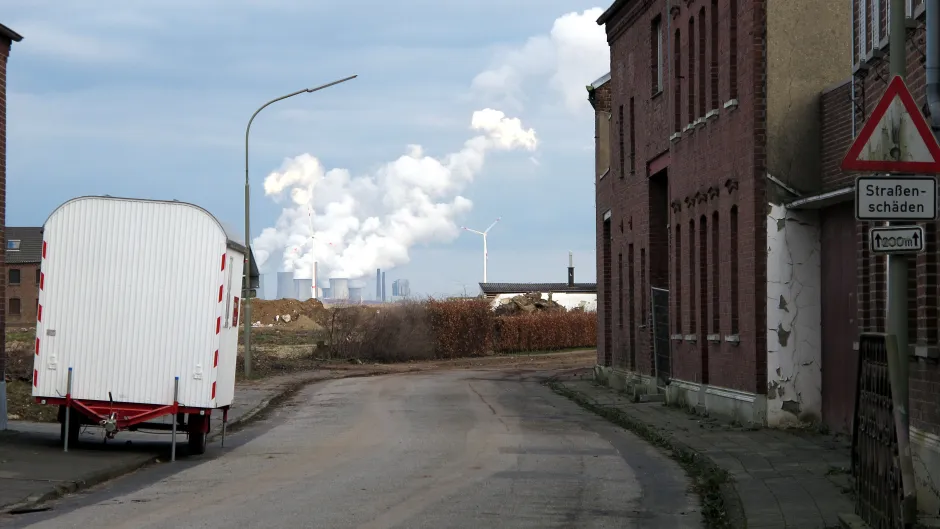 Wegen Braunkohleabbau verlassenes Dorf